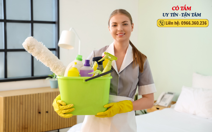 Thuê giúp việc nhà ăn ở lại cho ngôi nhà bạn thêm sạch