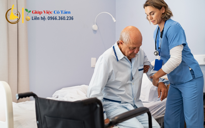 Môi trường chăm người già tại viện dưỡng lão an toàn.