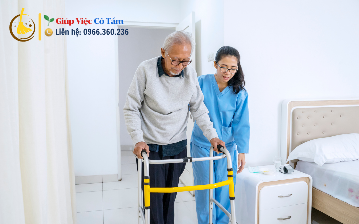 Phong cách chăm người già tại viện dưỡng lão hiện đại.