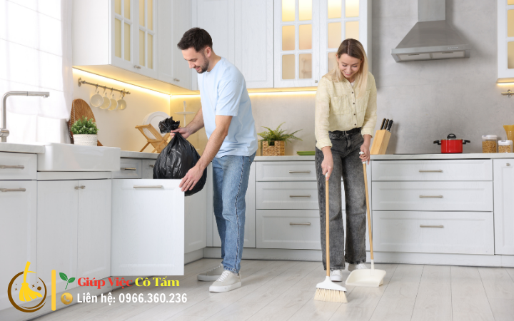 Gợi ý làm việc nhà tại gia đình cho người mới bắt đầu.