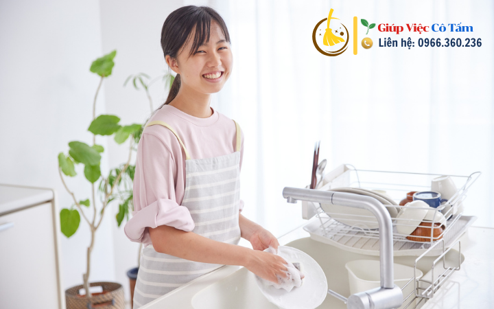Tối ưu không gian với rửa bát dọn bếp đơn giản.
