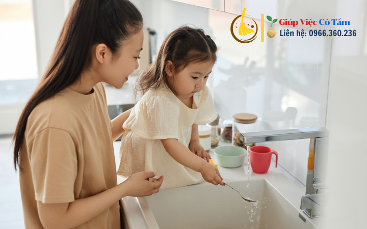 Nâng cao chất lượng bữa ăn qua rửa bát dọn bếp.