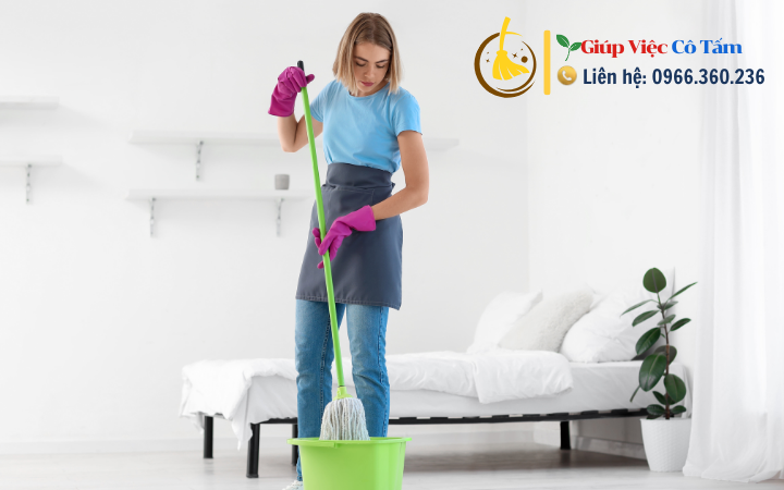 Bí quyết lau sàn nhà sạch giúp tiết kiệm thời gian và công sức.