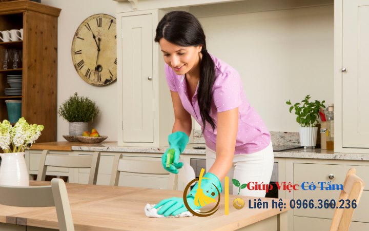 Dọn bếp sau khi nấu để giữ vệ sinh phòng bếp