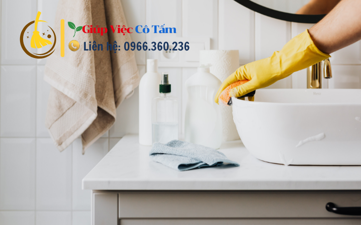 Mẹo cọ bồn rửa mặt dành cho những người bận rộn.