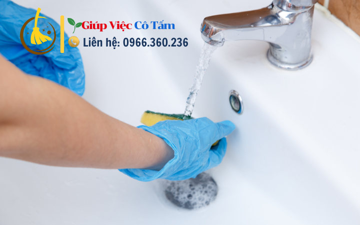 Sáng tạo mẹo cọ bồn rửa mặt cho không gian sống.