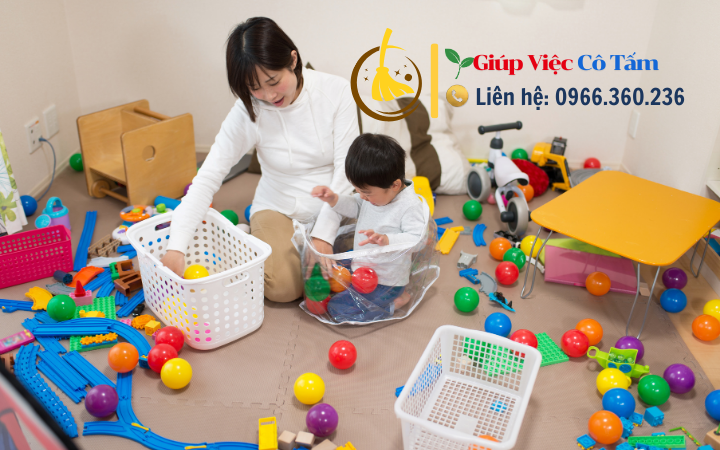 Sắp xếp đồ chơi trẻ em giúp bé học tính ngăn nắp