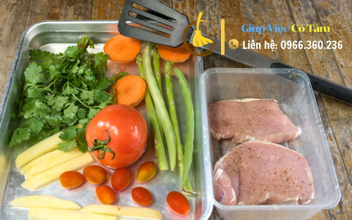 Chuẩn bị nguyên liệu nấu ăn dễ dàng cho mọi bữa ăn.